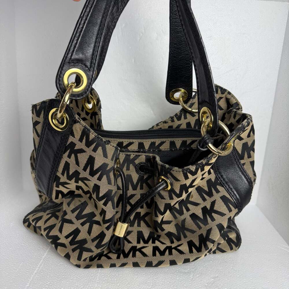 Michael Kors Signature Canvas and Leather Ludlow Shoulder Bag Y2K Vintage